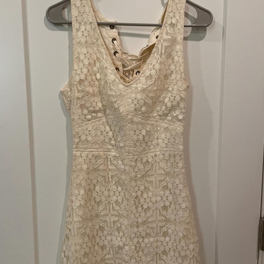 Hollister Cream Lace Dress - Size 1